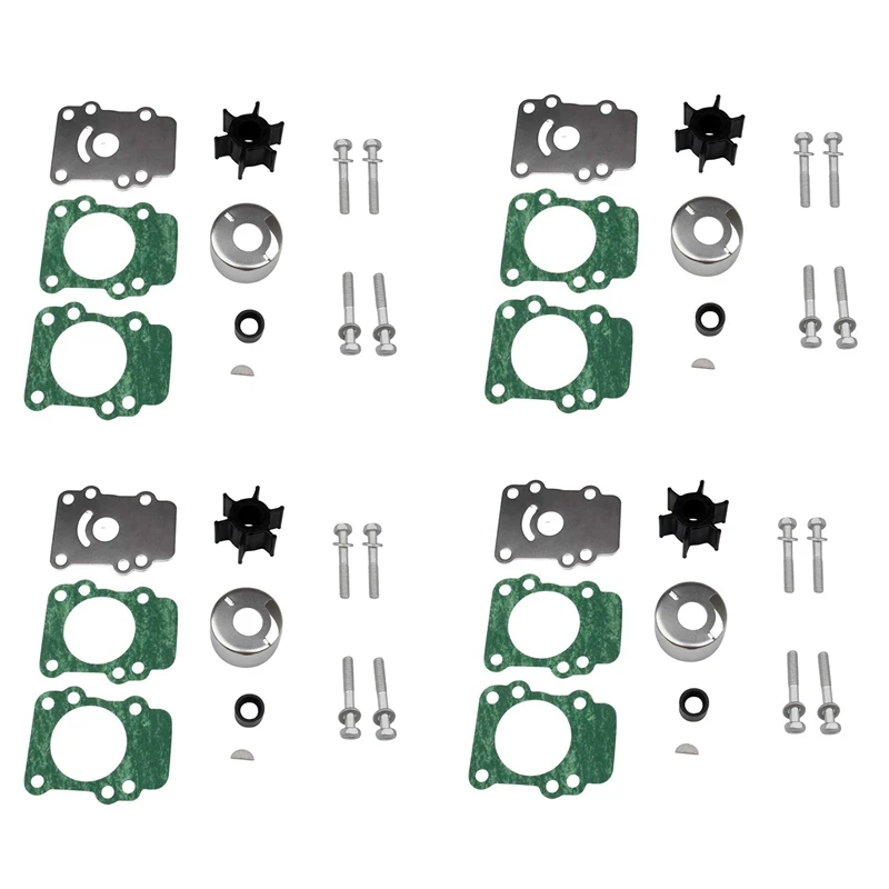 4X Water Pump Impeller Kit For Yamaha 9.9 15 Hp Outboard 682-W0078-A1-00 18-3148