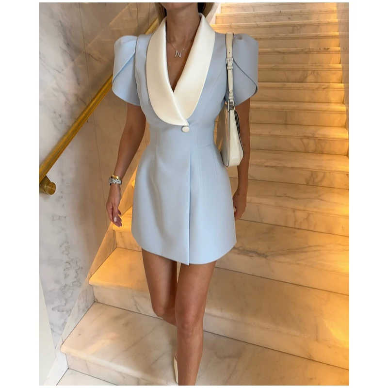Light Blue Pleated Sling Long Dresses Women Sexy Backless Sleeveless A Line Robes Elegant Female Evening Party Club Gowns Sef7bb3ba2624441c97ad7cad85da58b0o
