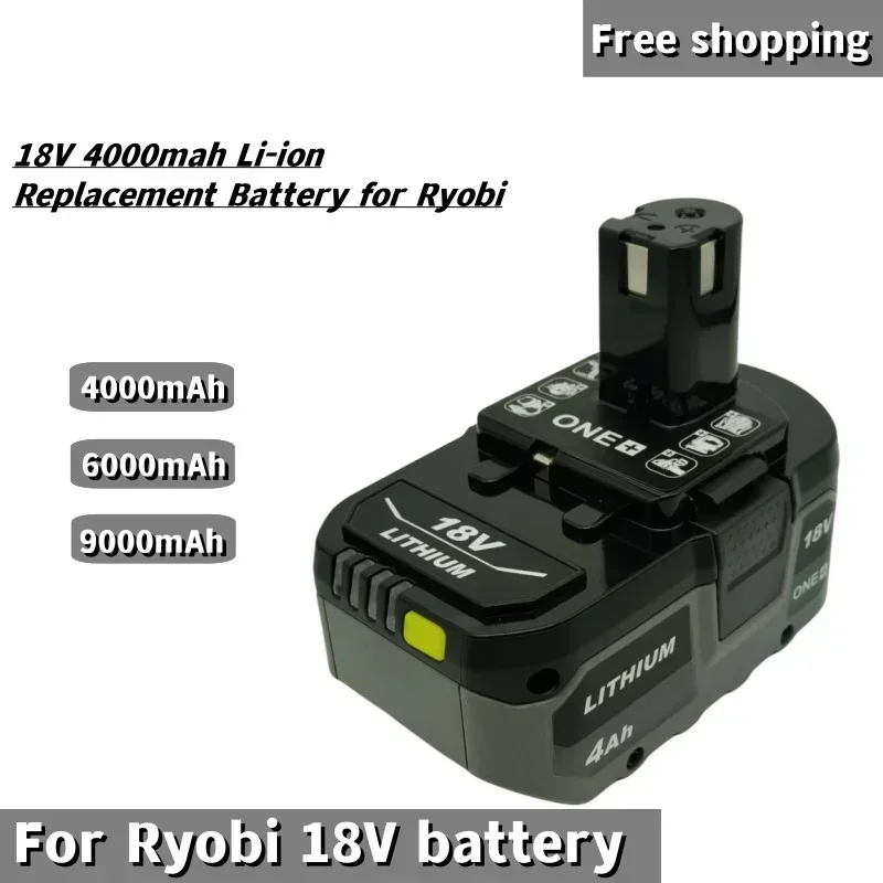 

4Ah For RYOBI P108 18V One+ Plus Battery 18 Volt Lithium-Ion Power Tools P104 P107 RB18L50 RB18L20 P108