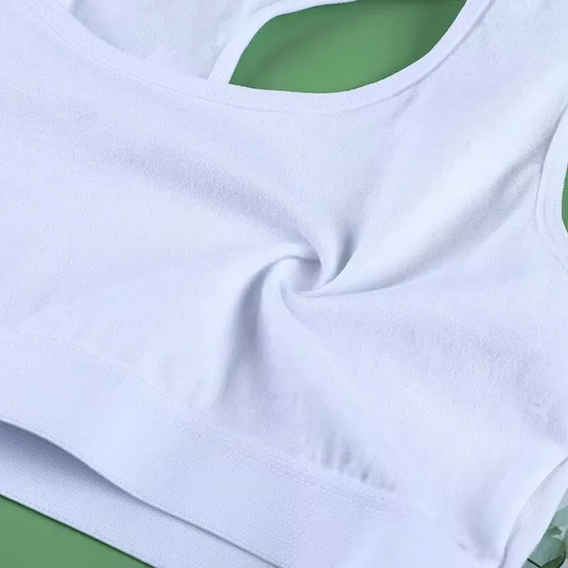 رقيقة فتاة التدريب الكتان حمالة الرياضة فتاة حمالات الصدر في سن المراهقة رسالة الأطفال موضوع سترة 8-14 سنة #6