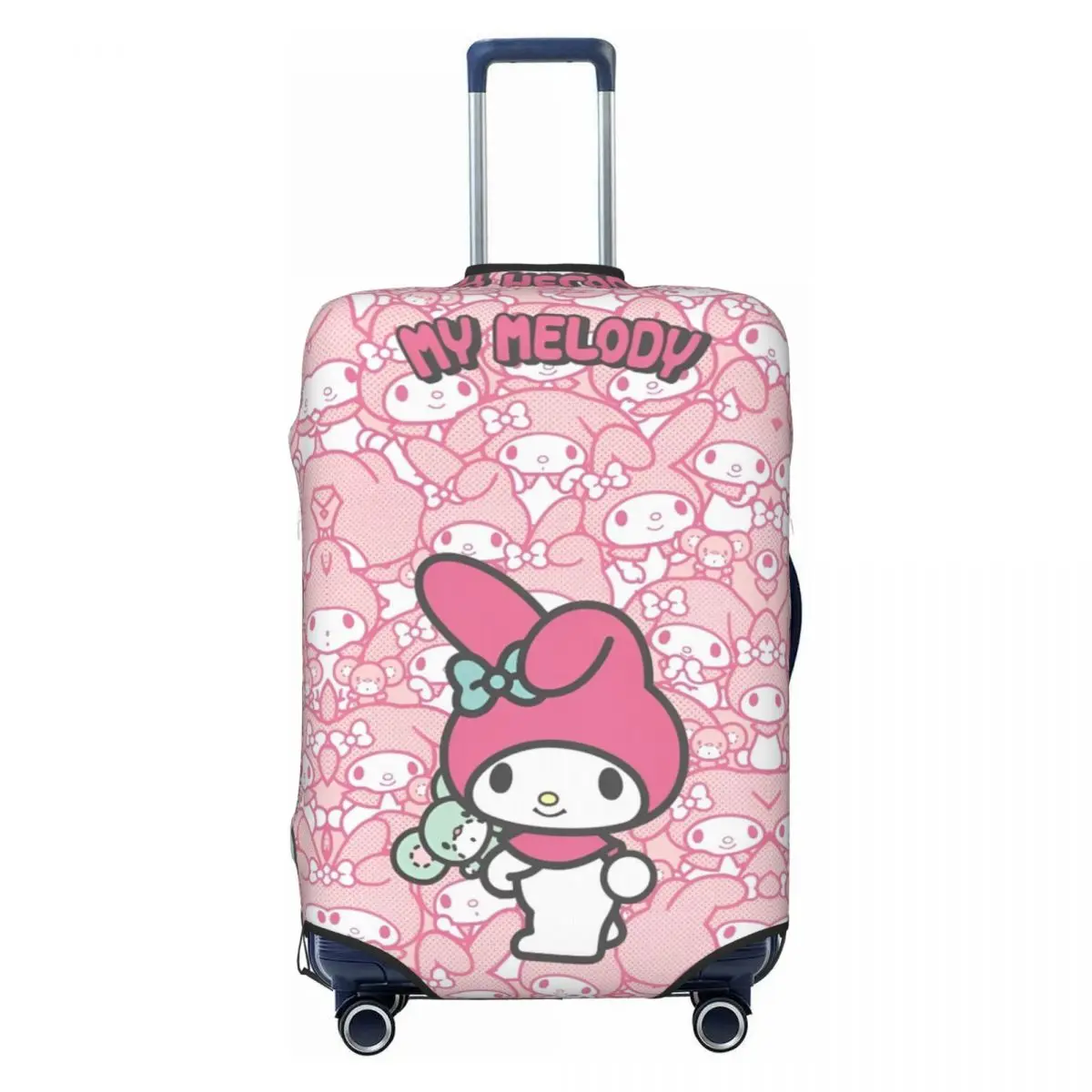 Pink Cute My Melody Sanrio Travel Luggage Cover Suitcase Protector Fits 18-32 Inch Luggage