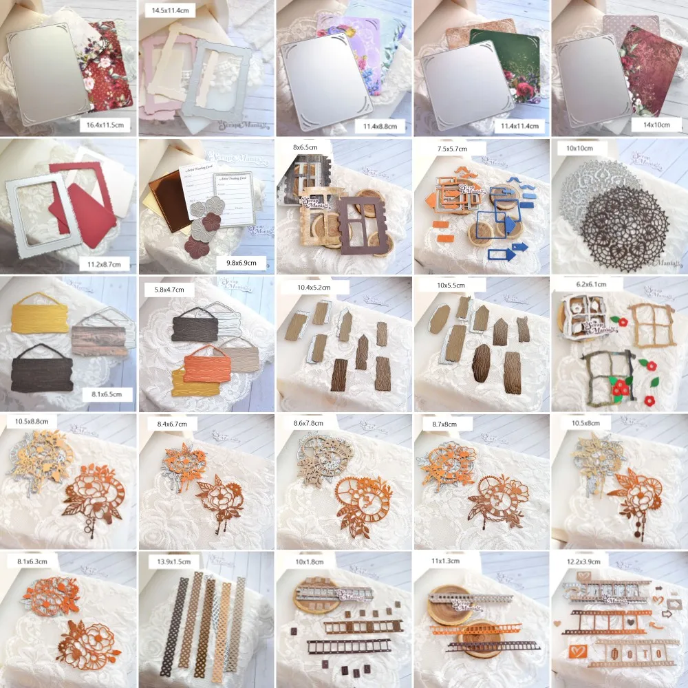 

Piggy Craft metal cutting dies cut die mold Photo frame Flower Gear Scrapbook paper craft knife mould blade punch stencils dies