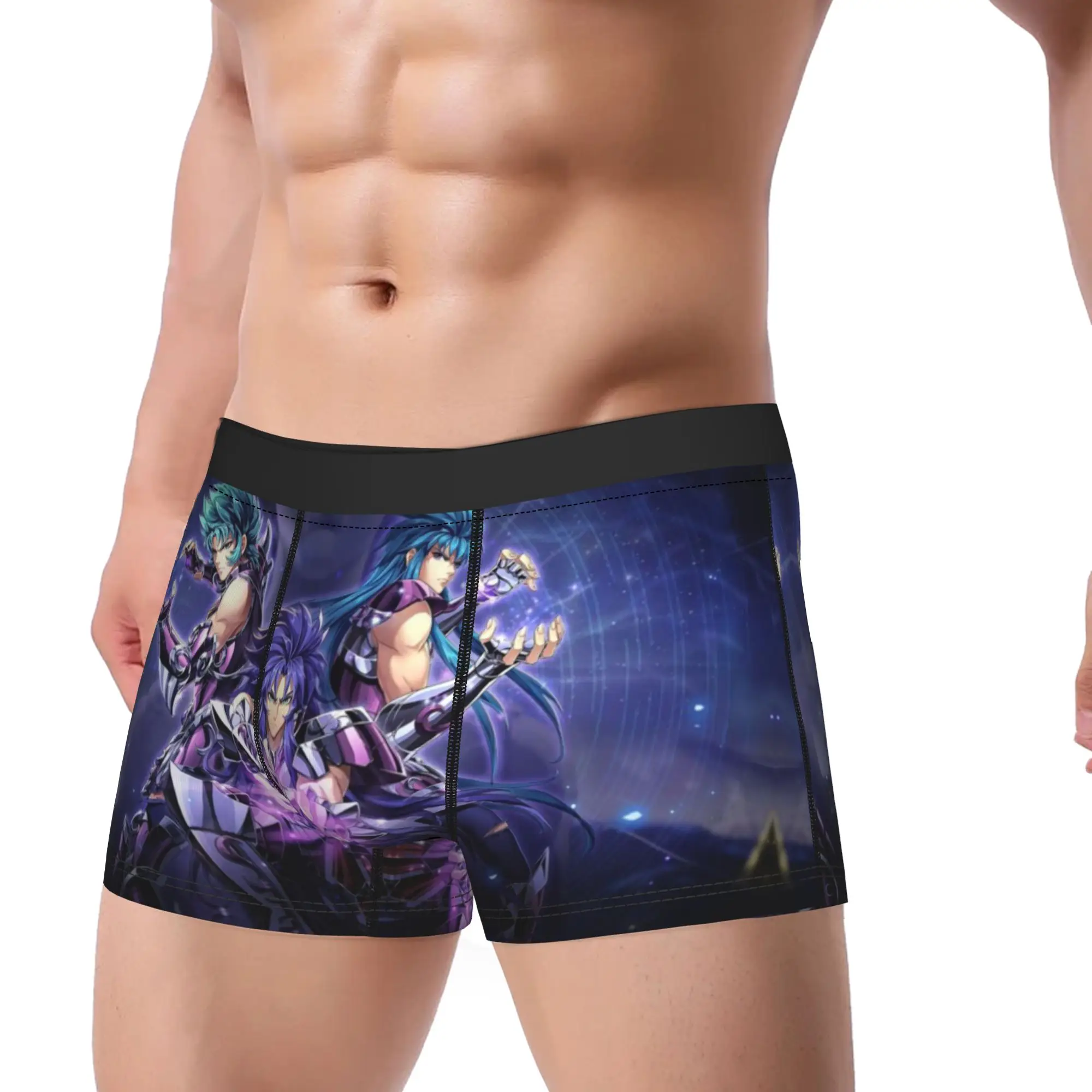 Divine Armor Soldier Saint Seiya Underpants Homme Panties Man Underwear Comfortable Shorts Boxer Briefs