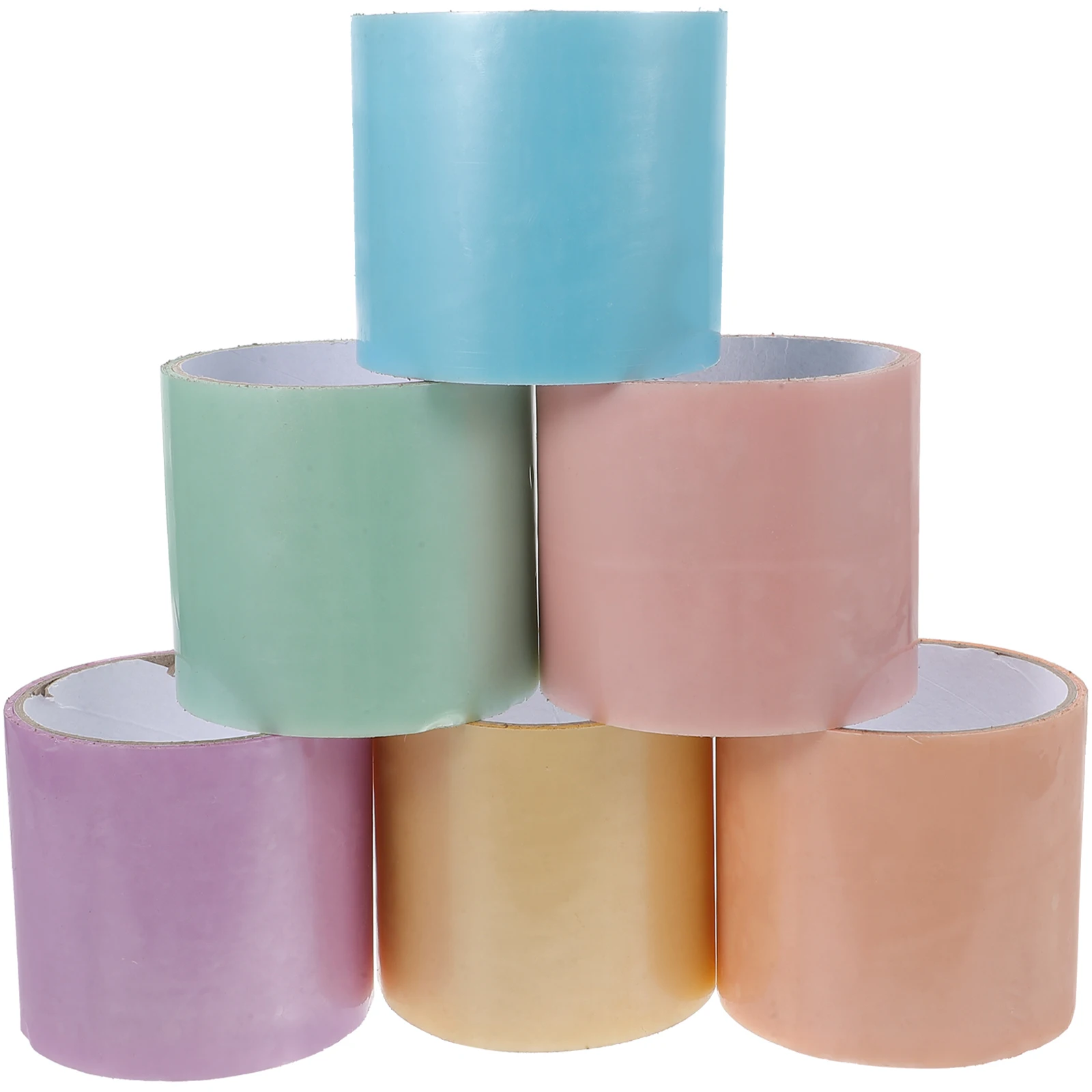 

6 Rolls Pearl Sticky Ball Tapes Decompression Adhesive Colored Toy Kids Easy Use Lightweight Portable Fun Gift Relaxation Aid