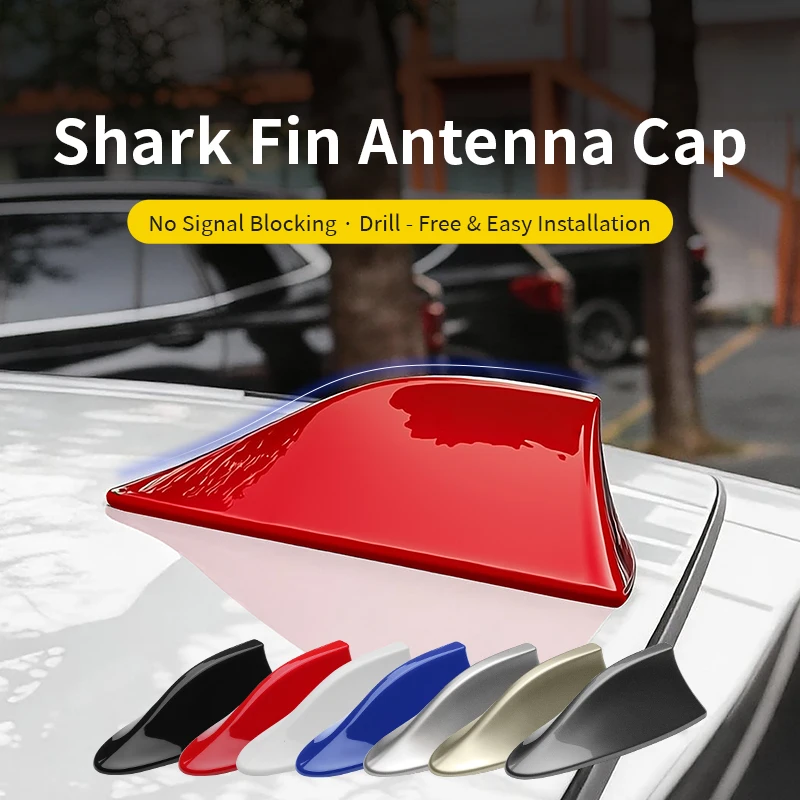 Universal Car Roof Shark Fin Decorative Aerial Antenna Cover Sticker Base Roof Smooth Style For BMW/Honda/Toyota/Kia/Hyundai