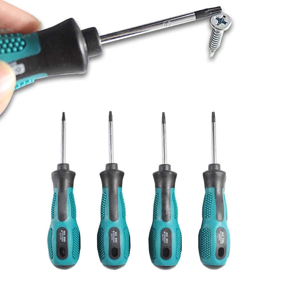 1pc T6 For Torx Screwdriver Magnetic Anti-slip Handle Hand Repaire Tools 5.3Inch Security Controller Repair Hand Tool
