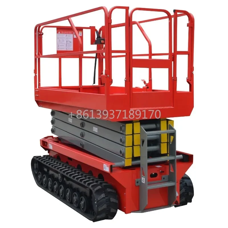 Platform Electric Hydraulic Table Lifting Equipment Tracked Self Propelled Scaffolding Ladder Aerial Work Crawler Scissor Lift