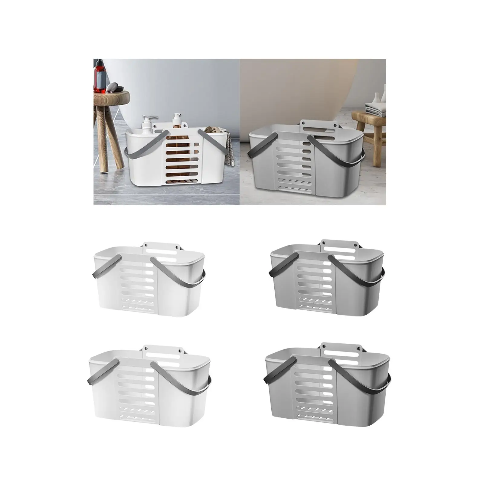 Shower Caddy Basket Large Capacity Storage Tote with Drainage Holes Multipurpose Bath Basket for Camp Garage Dorm Kitchen Gym