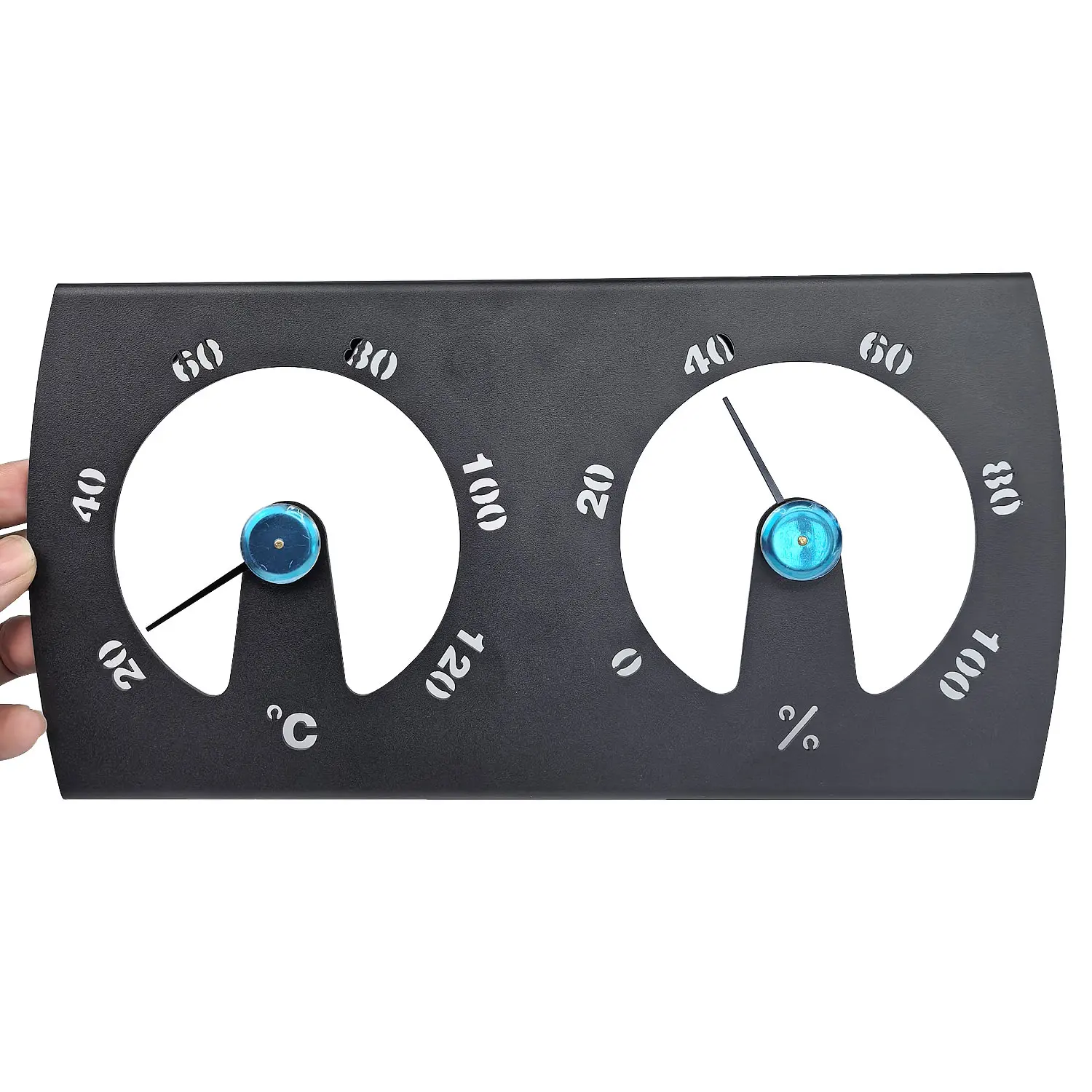 Simple And Minimalist Hollow-out Thermometer for The Living Room, Mechanical Style With Black And White Color Scheme