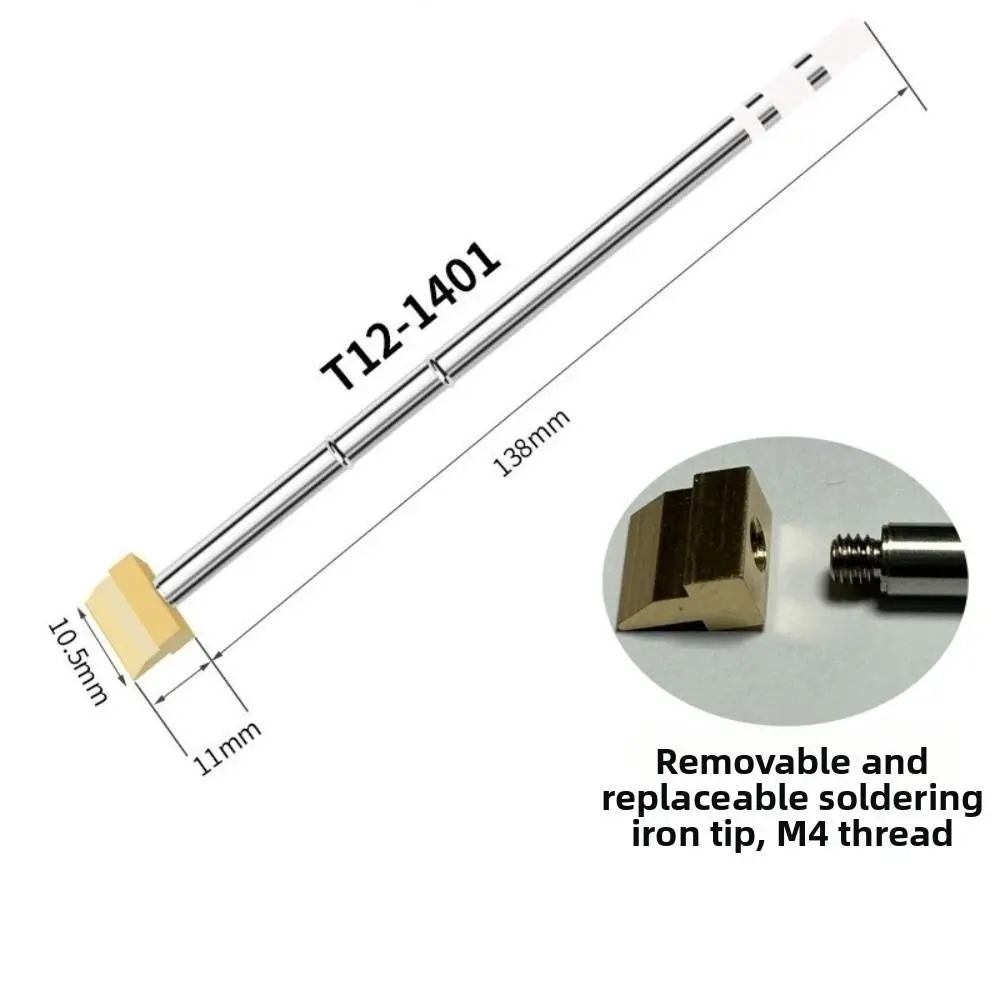 Brass Spade Soldering Iron Tip Shovel Shape Smooth Tinning Detachable Soldering Tip Fast Heat Conduction Welding Tip