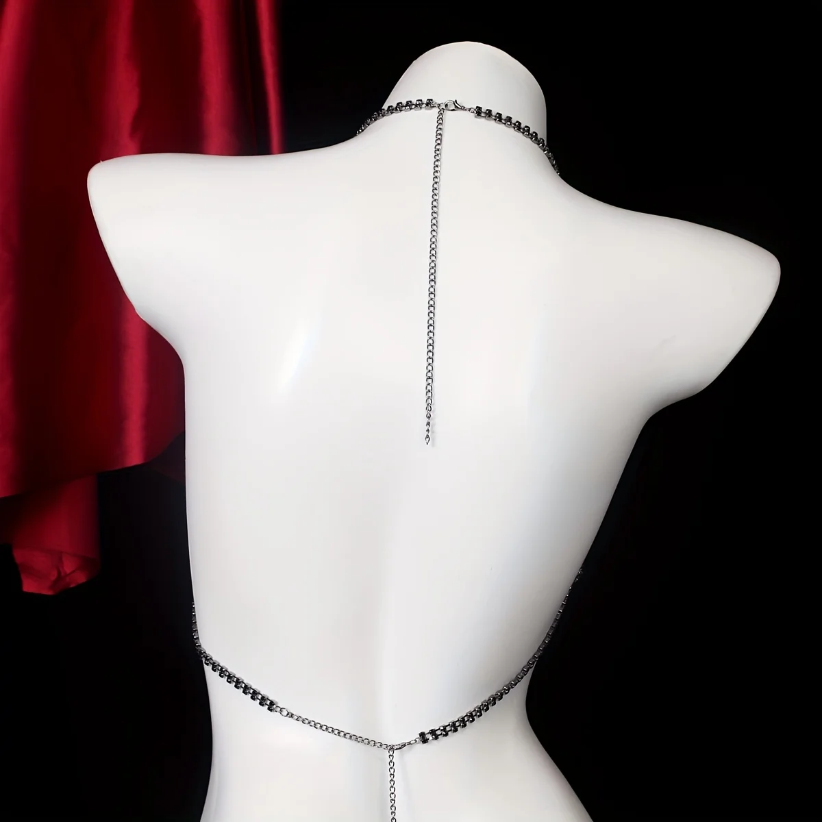 1pcs Sexy Black Rhinestone Body Chain - Party Armor for Clubbing Sparkling Party Jewelry Luxe Party Queen Vibe