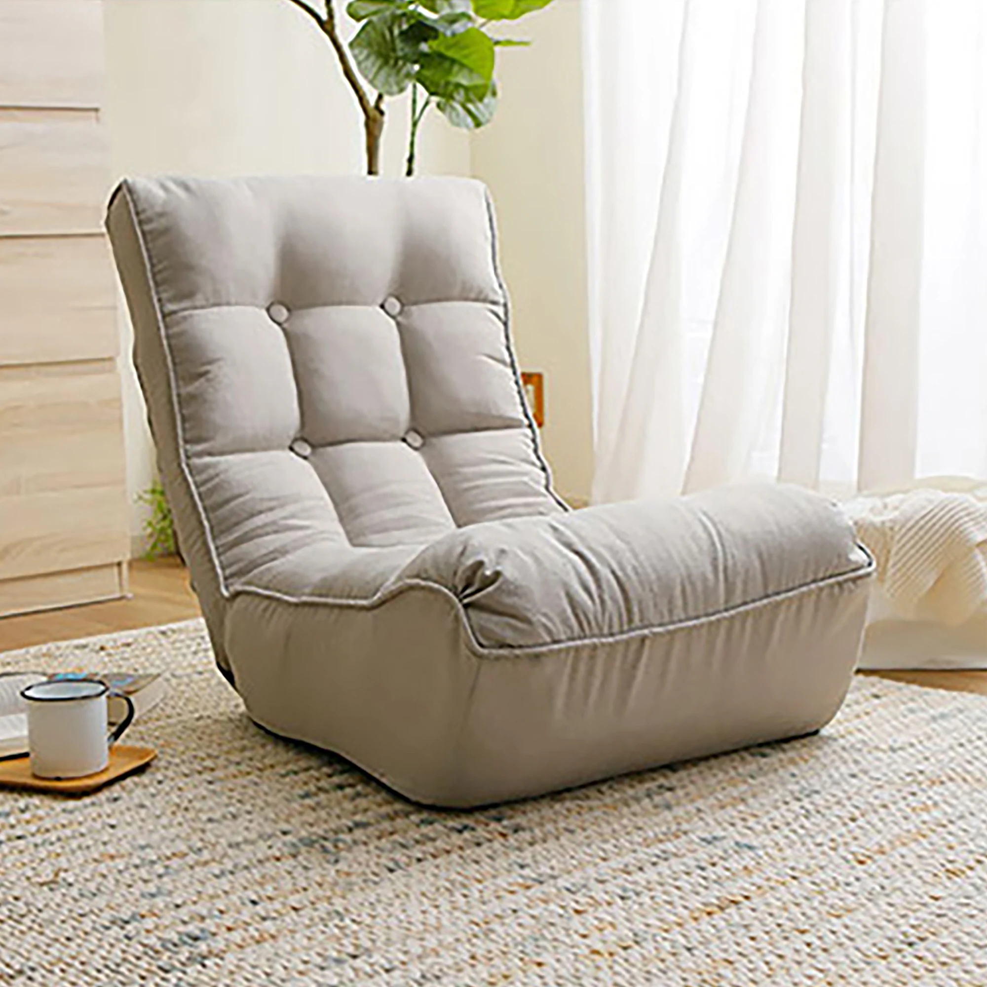 

Adjustable Leisure Sofa Single Sofa Reclining Chair Japanese Chair Lazy Sofa Tatami Balcony Reclining Chair Bedroom Living Room