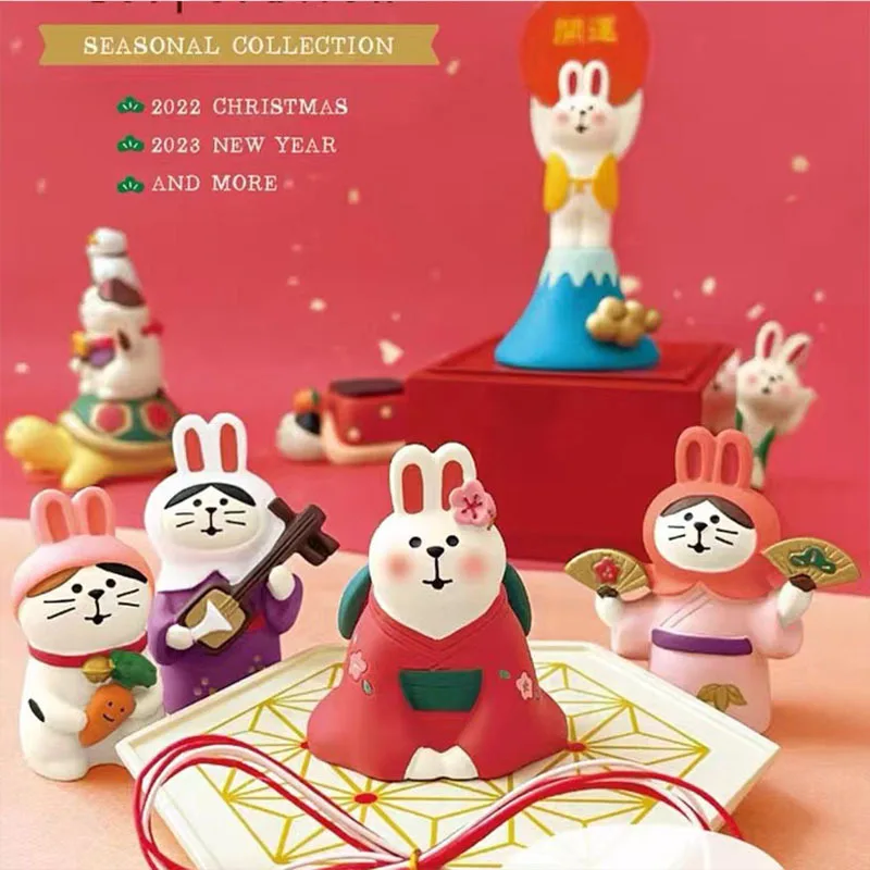 1pc Japan Zakka Year of The Rabbit Japan Decor Bookshelf Decoration Collectible Home Decor Resin Craft Japan Ornaments Gifts