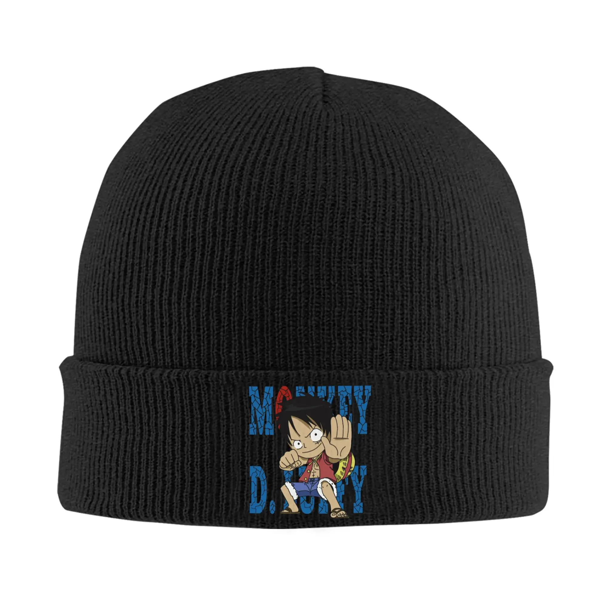 Gorro holgado y cálido de invierno de una pieza de anime manga luffy Merch para gorros de punto Unisex