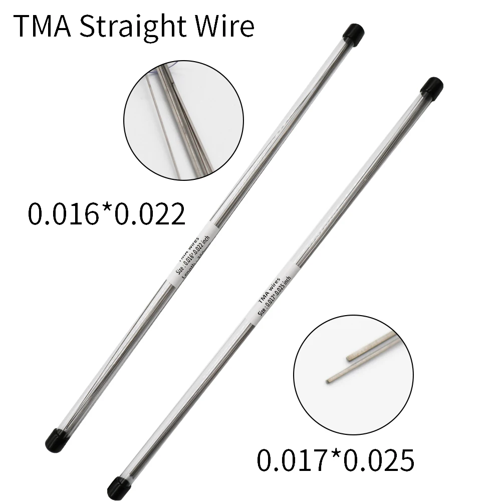 10Pcs/Packs 35mm Dental TMA Ti-Mo Orthodontic Straight Rectangluar Arch Wire