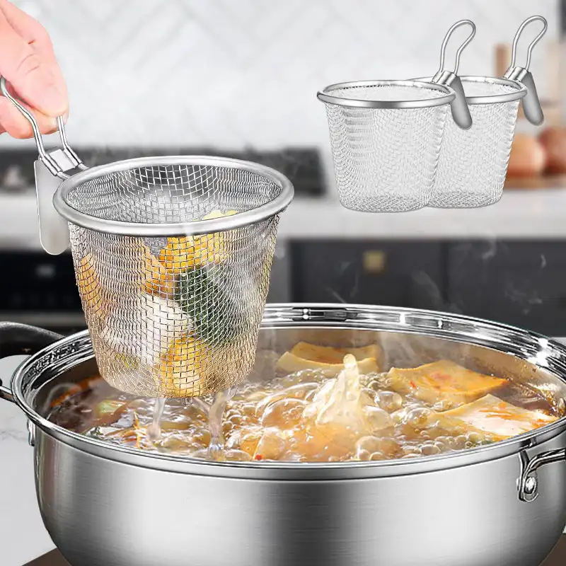 Stainless Steel Hot Pot Food Mesh Colander