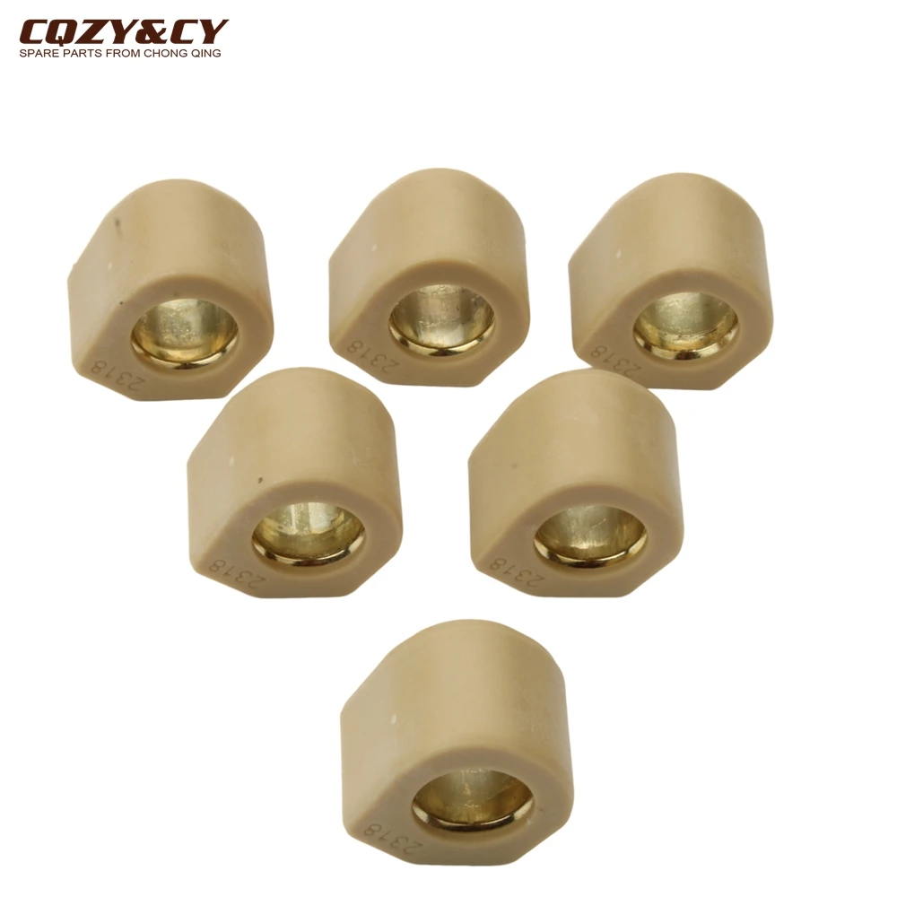 6PC Racing Variator Weight Set 23x18mm 19.2g 20g For Piaggio X9 250cc Scooter Engine