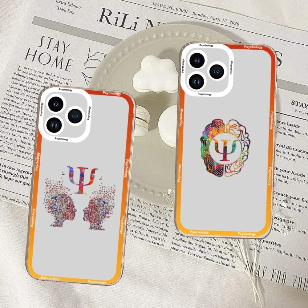 Psychologist Profession Psychology Phone Case For iPhone 11 12 Mini 13 14 Pro Max Transparent Shell