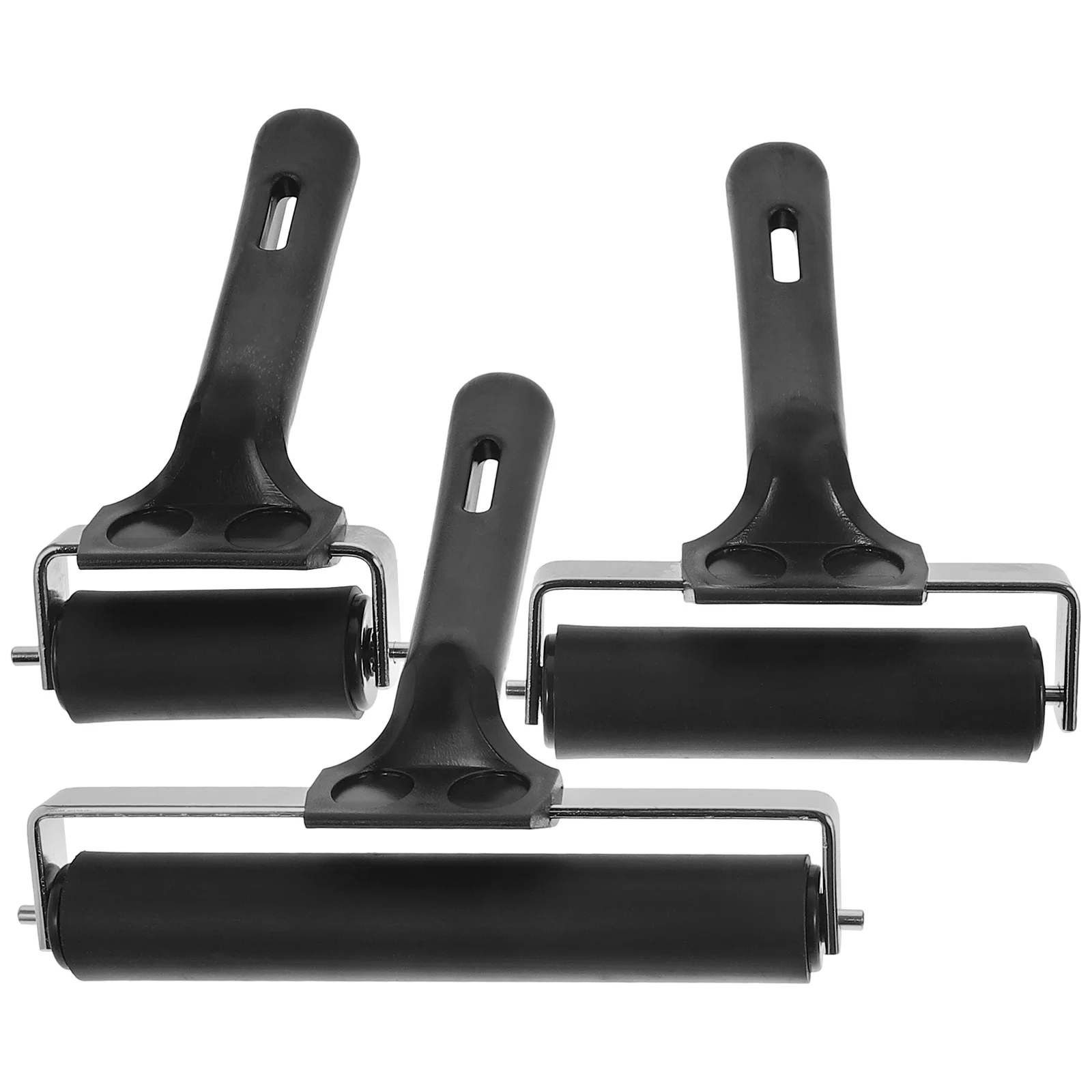 

3Pcs Professional Printmaking Roller Handheld Glue Ink Art Craft Tool Ergonomic Design Uniform Coloring Effect