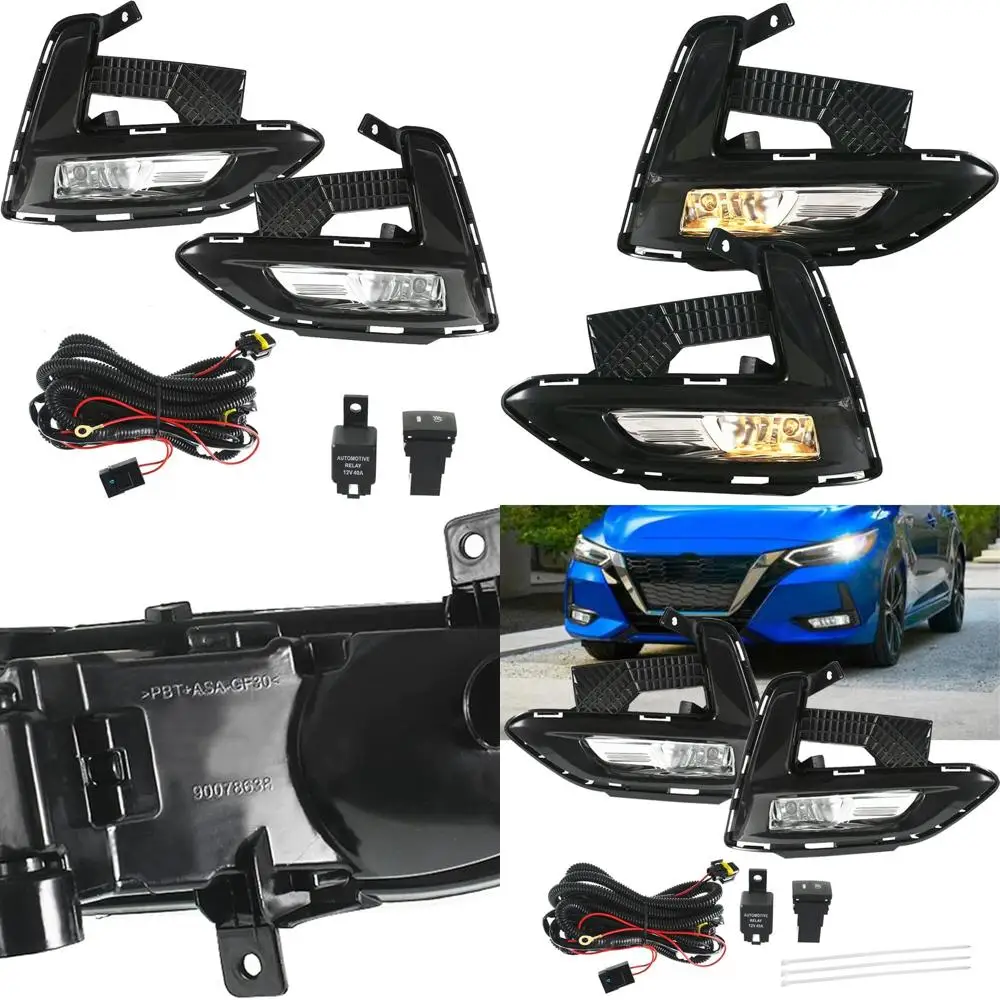 

Nissan Sentra 2020-2021 Fog Light Assembly with Bulbs, Harness, and Switch Kit for Driver & Passenger Side