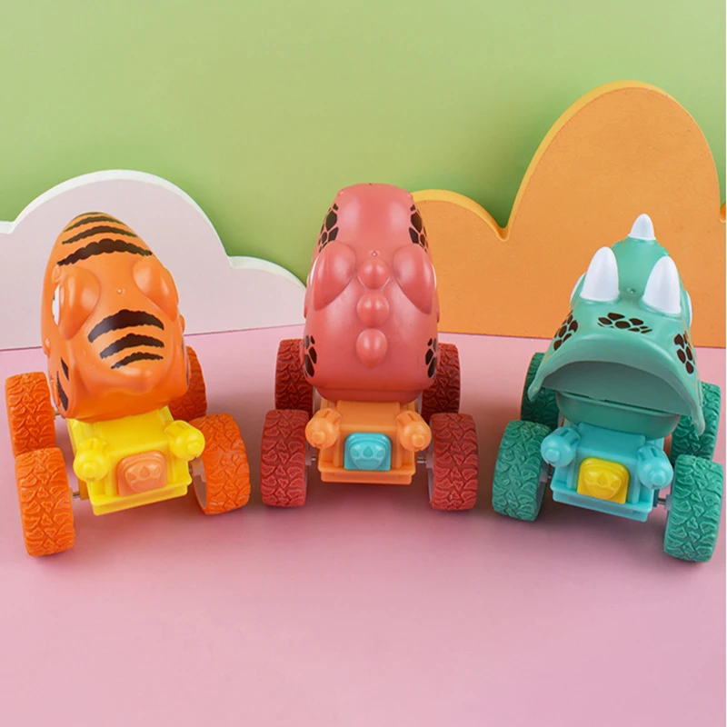 Dinosaurio de dibujos animados para niños, juguete educativo de inercia, divertido, extraíble, ideal para Festival de coches, regalo de cumpleaños, 1 piezas