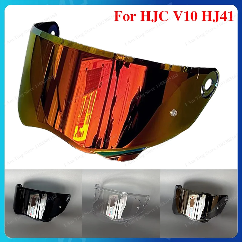 HJ-41 Motorcycle Riding Helmet Visor for HJC V10 HJ41 Wind Shield Day Night Available Definition Sunshade Helm Lens Accessories