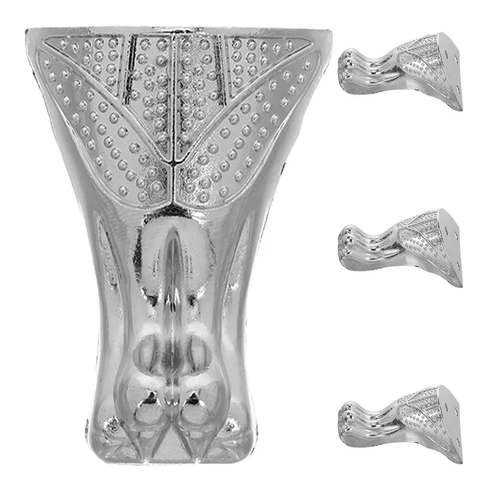 4pcs Retro Metal Corner Leg Protectors for Furniture Stability & Aesthetic Enhancement