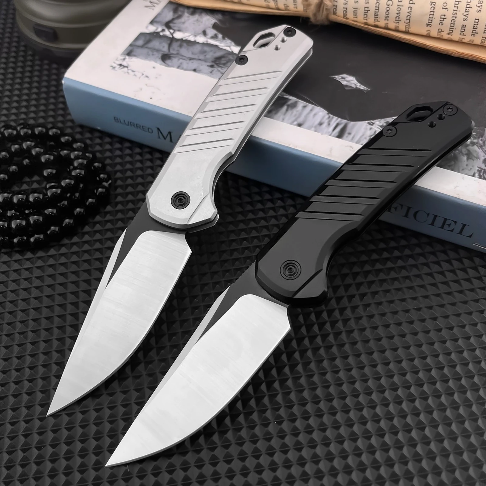 KS 7305 EDC Outdoor Adventure Folding Blade Knife Backpack Cutting Tool Aluminum Handle D2 Versatile Tool for Camping Hiking