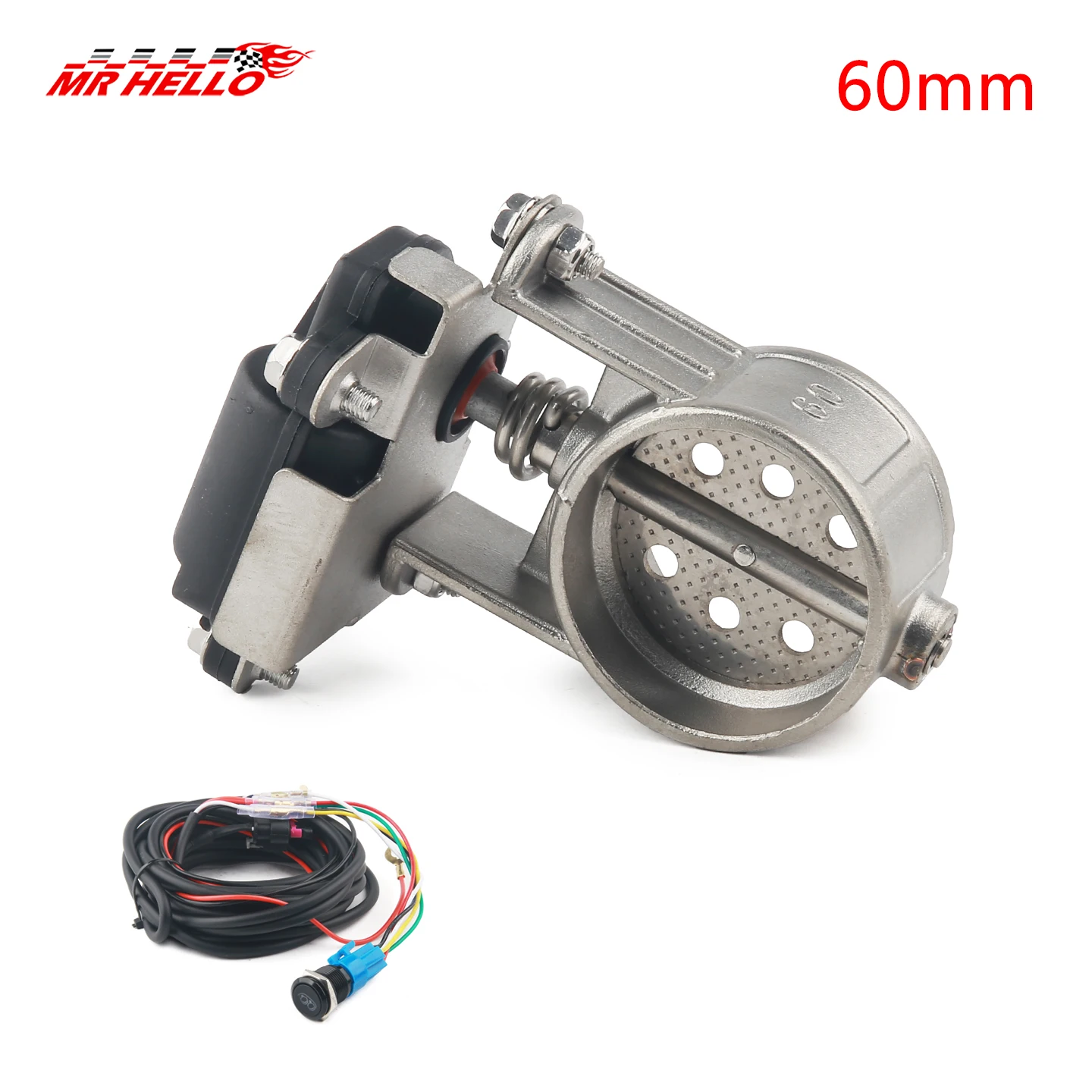 Motorfiets Uitlaatpijp Systeem Locomotief Geluiddichte Rvs Klep Elektronische Schakelaar Knop Controle 51/60/63/70/76mm