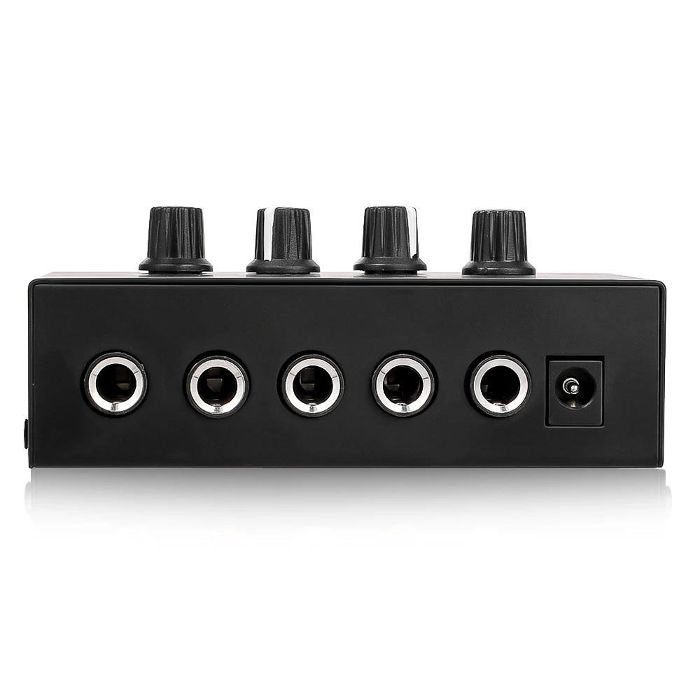 4 Channels Mini Headphone Amplifier HA400 Ultra-Compact Stereo Audio Amplifier With Power Adapter 10MHz Earphone Amp for Music