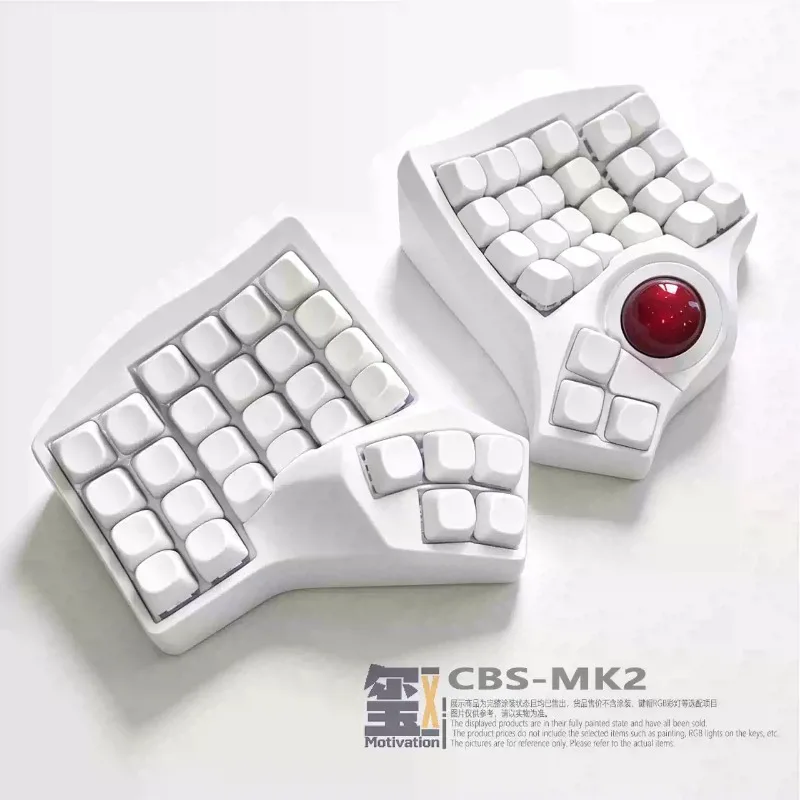 4x6+8 Trackball Bluetooth Split Keyboard Custom 3D Printing Shell Hotswap Wired Dual-mode Ergonomics CBS-MK2 Keyboard Zmk Kailh