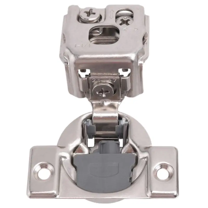 ABFA 10 Pack 1-1/4 Inch 3D Overlay Soft Close Concealed Hinges Parts Kit For Face Frame Door, Control Closing Speed,105° Open An