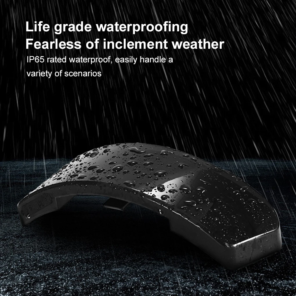 Motorcycle Helmet LED Display Screen Night Riding Warning Light Bike Ski Helmet Taillight APP Programmable Waterproof RGB