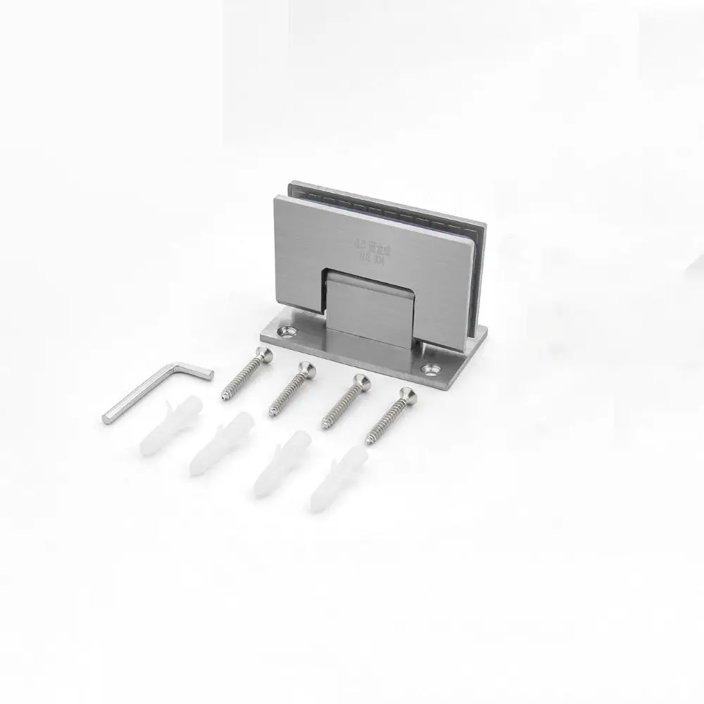 

Петли для дверей ванной комнаты из нержавеющей стали 90 ° /135 ° /180 ° Зажим для кронштейна для стеклянной двери с твердым листом, прочная несущая способность