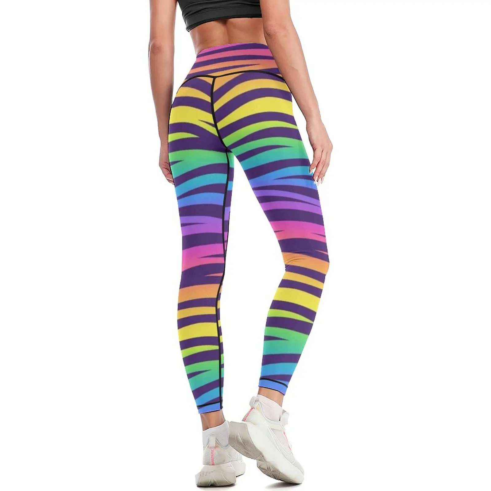 Rainbow Tiger Leggings Women's high waist joggers for Womens Leggings