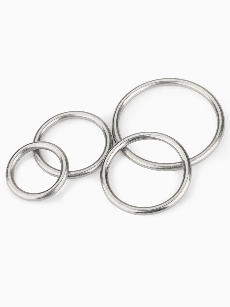 304 Stainless Steel Ring Circle O-ring Suspension Ring Solid Heavy Seamless Steel Ring Connection Ring Steel Ring M10-M16