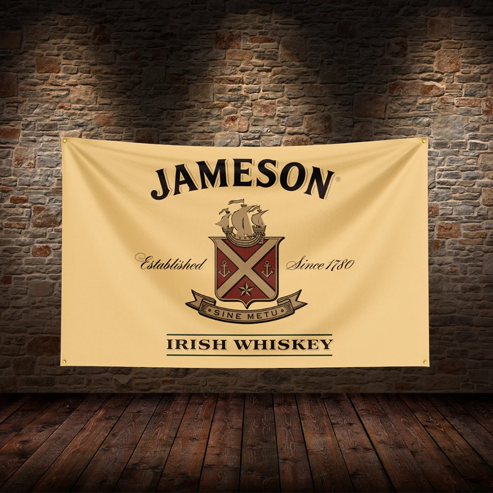 3x5 Ft J-Jamesons  Flag Polyester Printed Beer Wines Flags for Room Garage Decor