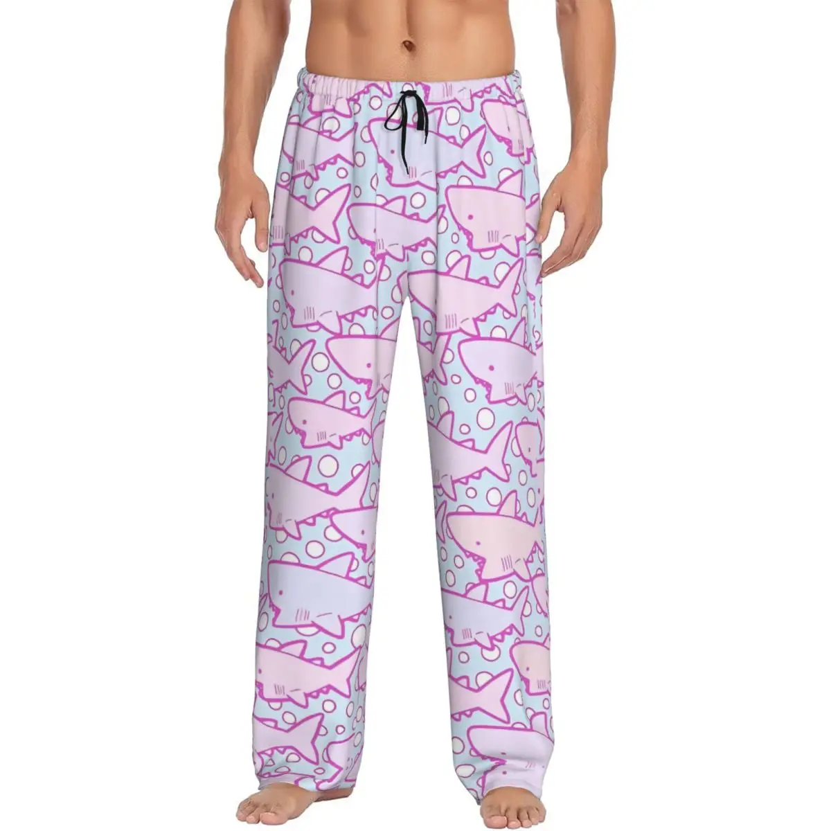 

Custom Shark Pajama Pants Men's Cute Animal Lounge Sleep Stretch Sleepwear Bottoms with Pockets