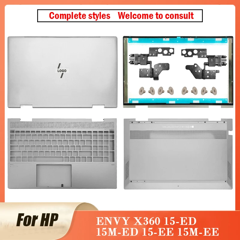 

Новинка для ноутбука HP ENVY X360 15-ED 15M-ED 15-EE 15M-EE, задняя крышка ЖК-дисплея, передняя рамка, петли, упор для рук, нижняя часть корпуса L93203-001, 15,6 дюйма