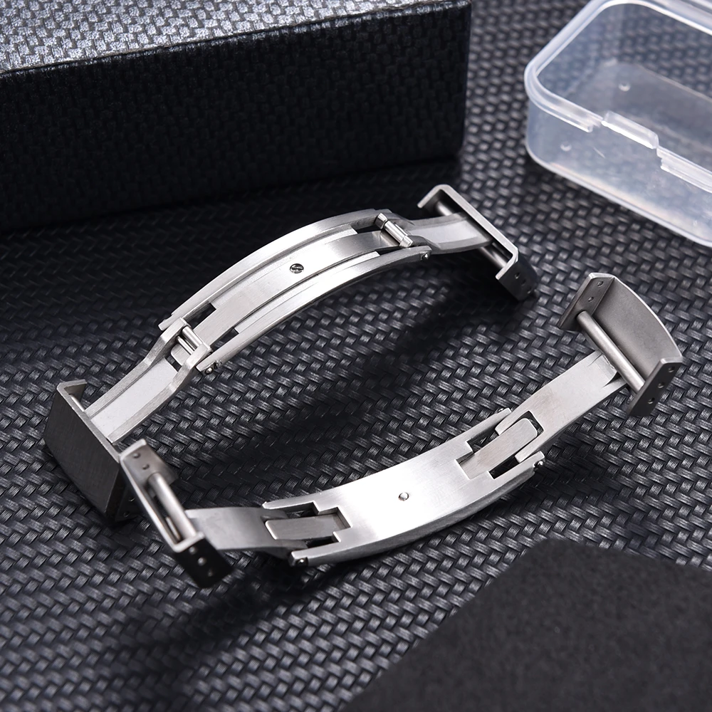 

Luxury 18mm Stainless Steel 316L Watch Fold Clasp Deployant BuckleClick Fast Release Spring-Loaded Folding Strap For Men Women