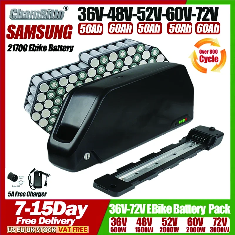 Электрический велосипед 60V72V 1000w 2000w 3000w комплект 25ah 30 40ah 50ah 60ah литиевая батарея ebike 36v 48v 52v 750w cham-rider Batterie Электрический велосипед 60V72V 1000w 2000w 3000w комплект 25ah 30 40ah 50ah 60ah литиевая батарея ebike 36v 48v 52v 750w cham-rider Batterie