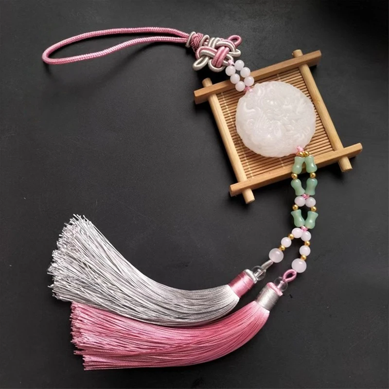 1pc Hanfu Jade Quaste Anhänger Zubehör Chinesischen Stil Antike Hanfu Kleid Taille Tragen Hängende Dekorationen Wohnkultur Geschenke