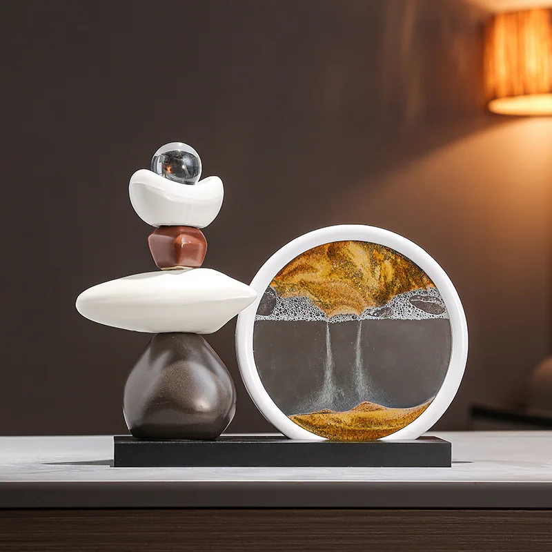 The passage of time Quicksand painting ornament living room TV cabinet wine cabinet light luxury high-end home decoration