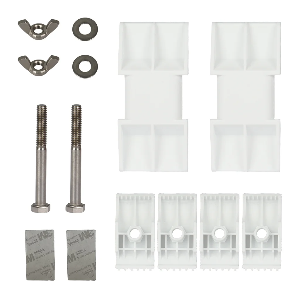 2 Set RV TV Aerial Mast Pole Clamps Strong Adhesive Plastic Brackets Clamps With Screws For VW Caravan Motorhome Camper