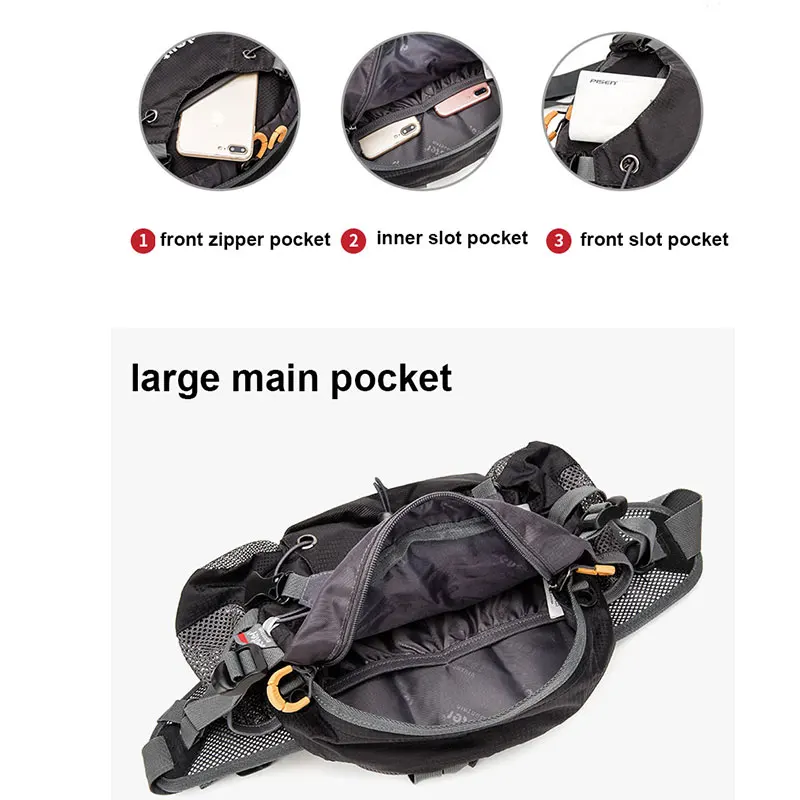 Camping Waist Chest Bag Outdoor Nylon Shoulder Bag Crossbody Travel Cycling Bicycle Riding Running Handbags Climbing Men\'s Bags