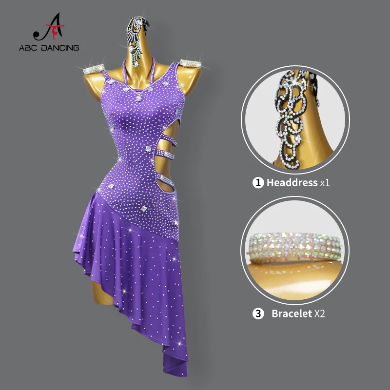 2024 Latin Dance Wear Dresses for Women Ball Girl Suit Line Skirt Competition Sport Stage Practice Costume Evening Clothes Samba