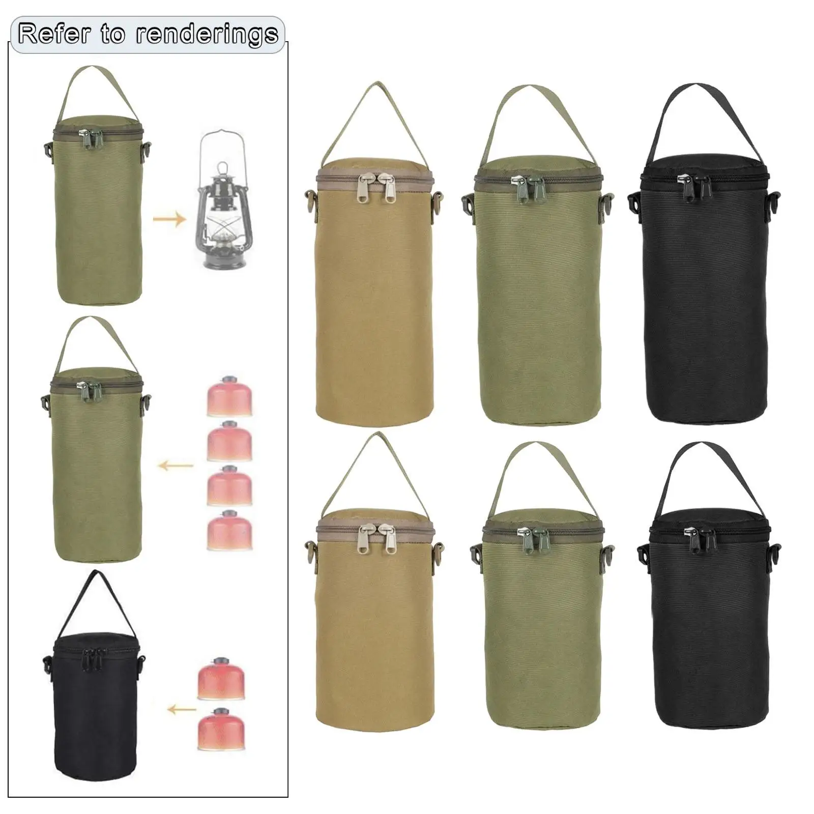 Portable Gas Canister Cover Camping Fuel Cylinder Anti-Collision Outdoor Hiking