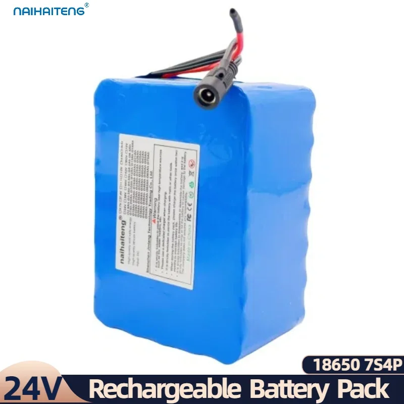 24V 29.4V 10Ah 14Ah 18650 7S4P Rechargeable Li-ion Battery Pack For E Bicycles Wheelchairs Below 500W New Customizable