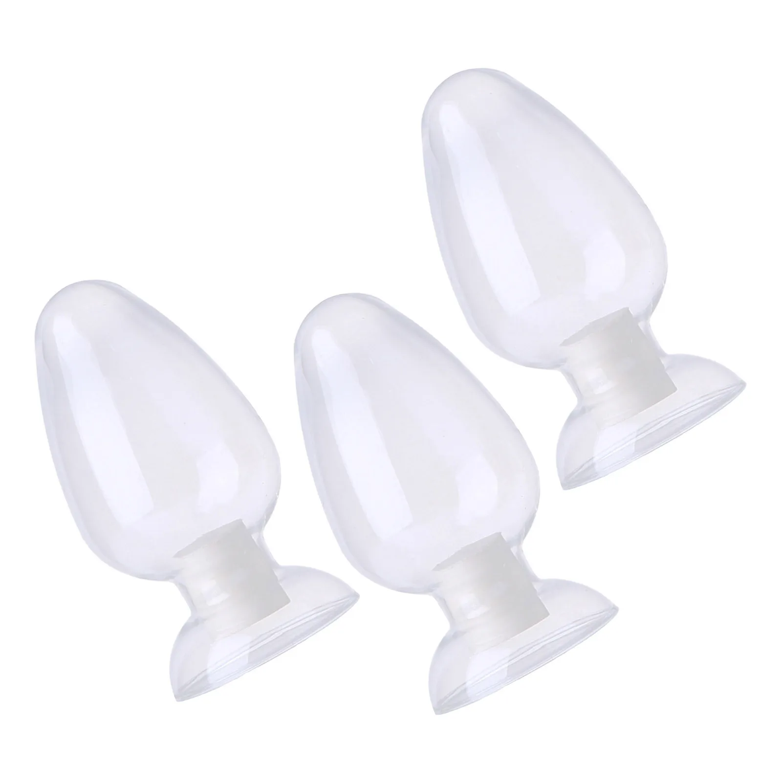 3Pcs Glass Conical Bottles Chicken Heart Shape Sample Display Bottle for Laboratory Specimen Storage and Study Exhibition