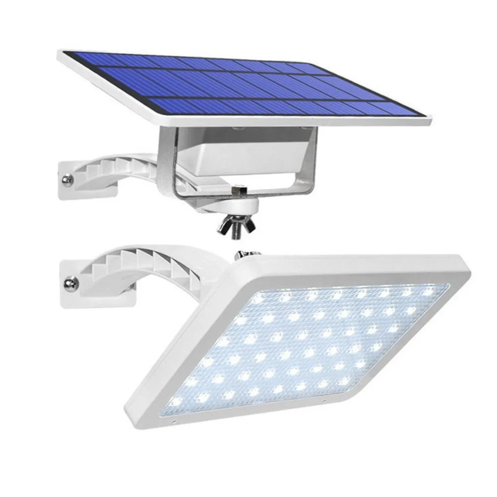Solar Outdoor Light 18W Solar Street Light 6500K Dusk To Dawn with 10' Cable IP65 Waterproof 5500mAh for Porch Patio Yard Garage